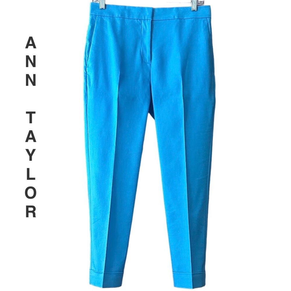 🌴 Ann Taylor Linen Blend, High Rise, Ankle Length Pants. Size 4P